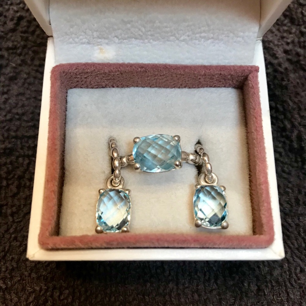 Matching Pandora ring and earrings
